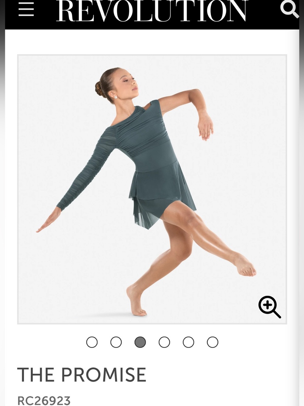 The Promise Revolution Dance Costume 
Long-Sleeve Dress in Teal Adult Medium